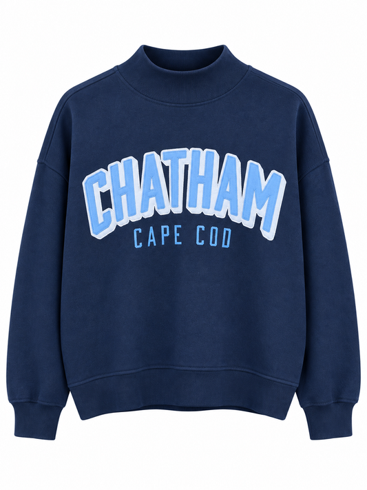 Embroidered Mock Neck