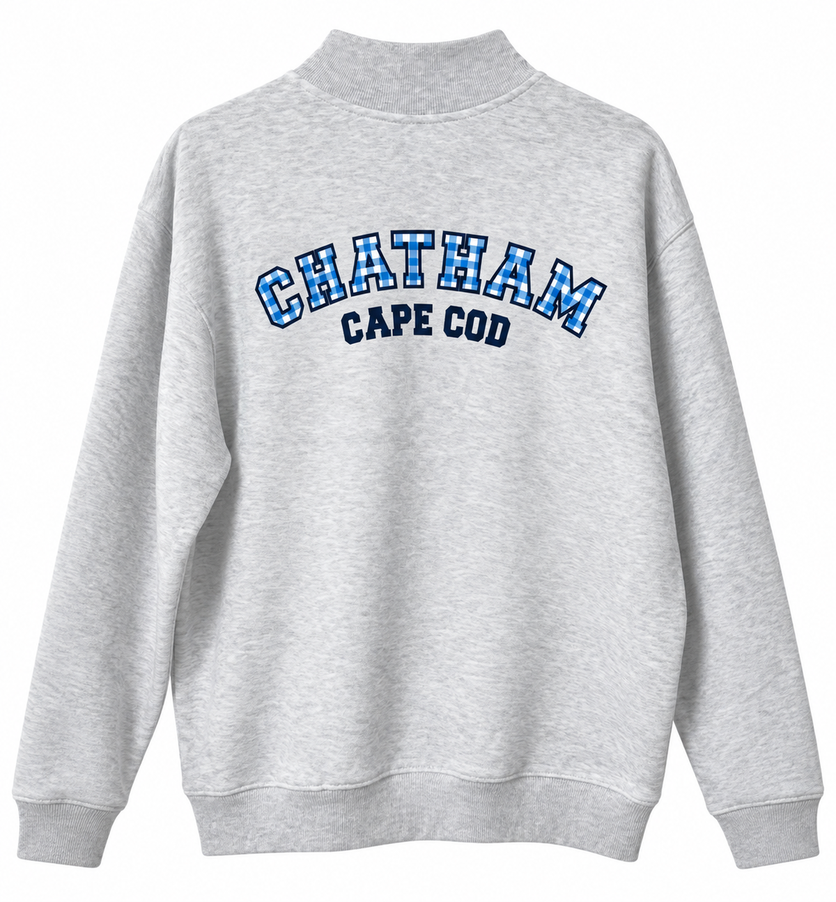 Blue Plaid Chatham Mock Neck